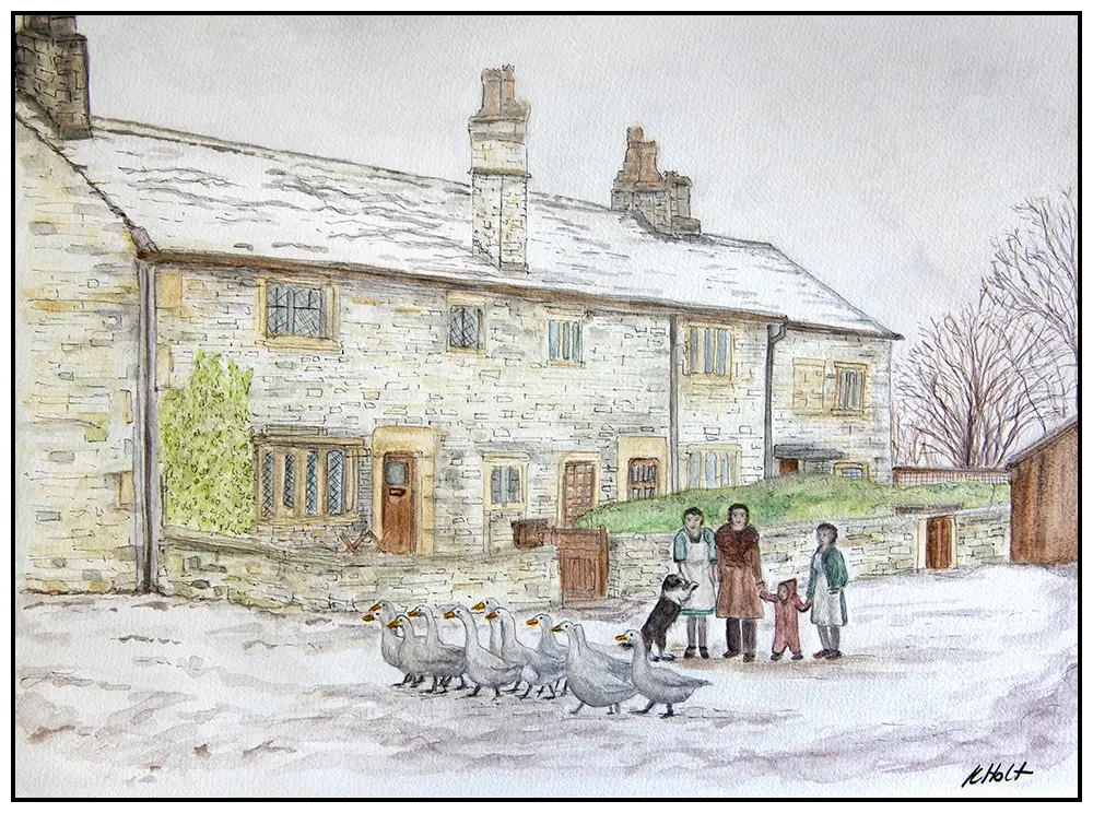 'Cottages, Walker Fold', Karen Holt.